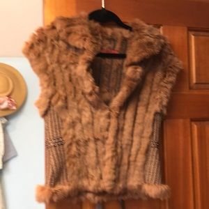 Fur sweater vest size small